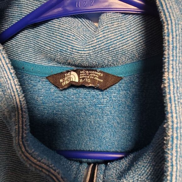 The North Face Blue Fleece Quarter Zip Jacket Mens XL - Picture 4 of 4